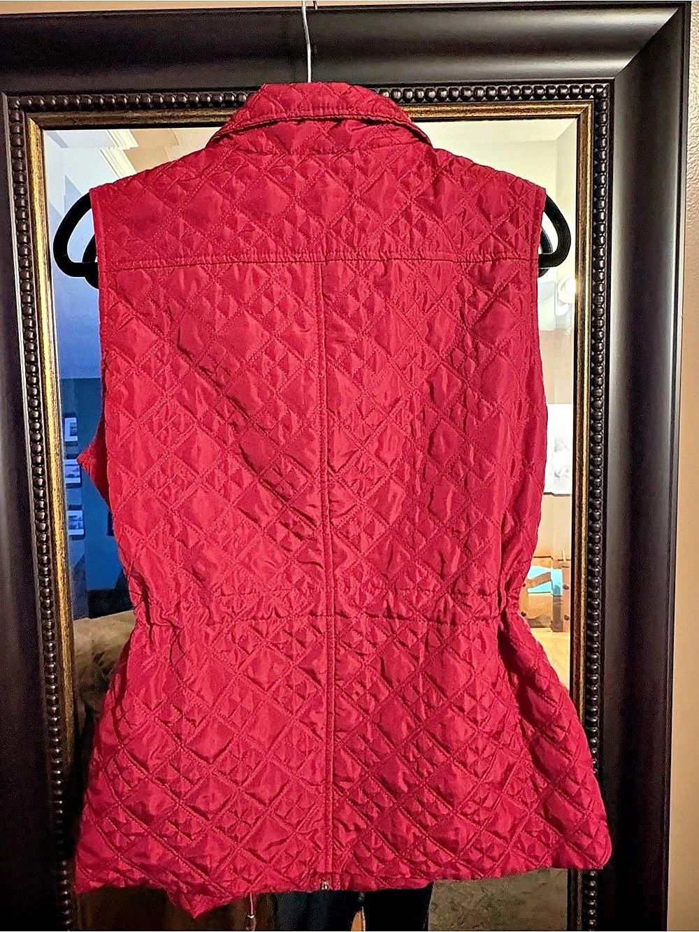 Indigo Quilted Vest in Red Size Large - Picture 3 of 9